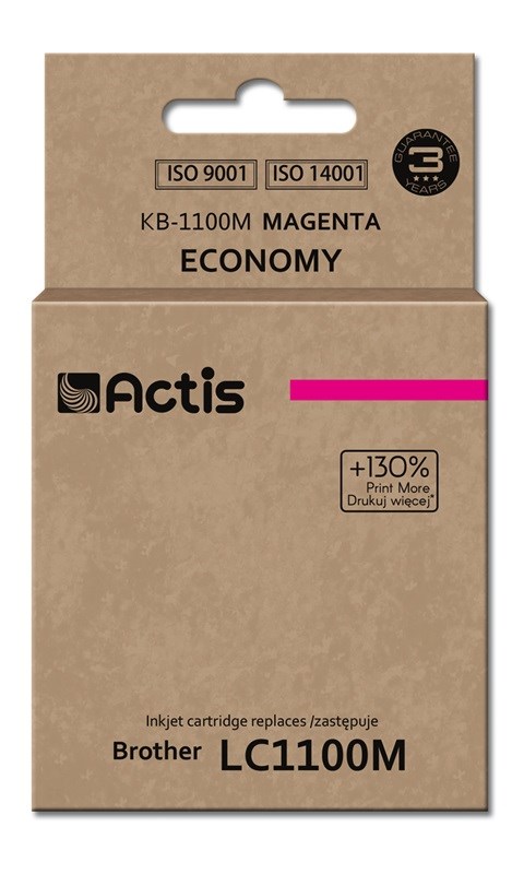 Tusz czerwony ACTIS KB-1100M do drukarek Brother (19 ml)